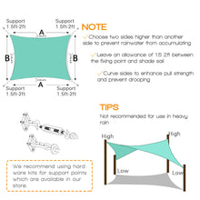 Load image into Gallery viewer, Artpuch 8'X10' Rectangle Sun Shade Sails Sand UV Block for Shelter Canopy Patio Garden Outdoor Facility and Activities