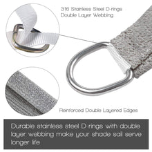 Load image into Gallery viewer, Artpuch Sun Shade Sails Grey UV Block Shelter Canopy for Patio Garden Outdoor Facility and Activities