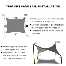Load image into Gallery viewer, Artpuch Sun Shade Sail Canopy 8'x12' Sand Cover for Patio Outdoor, 185GSM Rectangle Backyard Shade Sail for Garden Playground