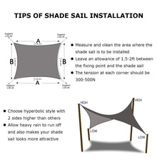 Load image into Gallery viewer, Artpuch Sun Shade Sail Canopy 8'x12' Sand Cover for Patio Outdoor, 185GSM Rectangle Backyard Shade Sail for Garden Playground