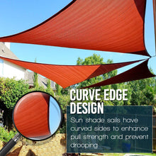 Load image into Gallery viewer, Artpuch 8'x8'x8' Sun Shade Sails Canopy, 185GSM Shade Sail UV Block for Patio Garden Outdoor Facility and Activities (Sand)