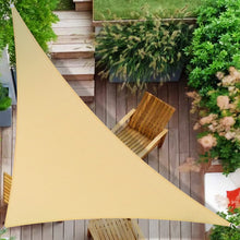 Load image into Gallery viewer, Artpuch 8'x8'x8' Sun Shade Sails Canopy, 185GSM Shade Sail UV Block for Patio Garden Outdoor Facility and Activities (Sand)