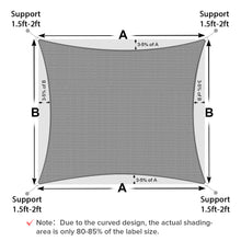 Load image into Gallery viewer, Artpuch Sun Shade Sail Triangle, Curved Edged Commercial Grade 185GSM Permeable Outdoor Shade Cloth for Deck, Backyard, Patio
