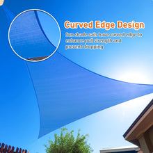 Load image into Gallery viewer, Artpuch 8&#39;x8&#39;x8&#39; Sun Shade Sail Curved Commercial Outdoor Shade Cover Blue Triangle Heavy Duty Permeable 185GSM Backyard Shade Cloth for Patio Garden Sandbox (We Make Custom Size)
