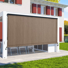 Load image into Gallery viewer, Artpuch Premium Outdoor Roller Shades, Exterior Cordless Patio Shades Roll up Outdoor Blinds for Porch Gazebo, Crank Operated with Aluminum Protective Valance

