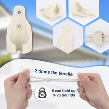 Load image into Gallery viewer, Artpuch New Bungee kit, Universal Replacement Installation Accessories for Indoor/Outdoor Sunshade and Roller Blinds (2 Set, Beige)
