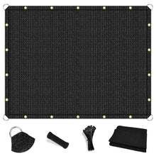 Load image into Gallery viewer, Artpuch Sun Shade Cloth with Upgraded Grommets &amp; D-Ring Eyelets, 90% UV Protection Outdoor Shade Cover Canopy Privacy Screen for Patio, Pergola DGN05 Black (Custom Size)
