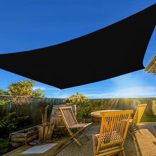 Load image into Gallery viewer, Artpuch Sun Shade Sail Curved Commercial Outdoor Shade Cover Black Rectangle Heavy Duty Permeable 185GSM Backyard Shade Cloth for Patio Garden Sandbox (We Make Custom Size)
