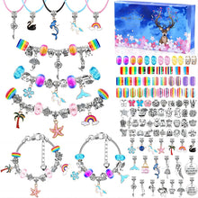 Load image into Gallery viewer, NAWAY 112 Pcs Charm Bracelet Making Kit, DIY Charm Bracelets Beads for Girls, Adults and Beginner Jewelry Making Kit
