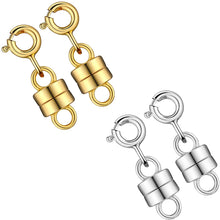 Load image into Gallery viewer, NAWAY Magnetic Necklace Clasps for Necklace Clasps Closures Connector Gold and Silver Plated
