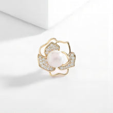 Load image into Gallery viewer, NAWAY Brooch Pin Womens Flowers Brooch with Created Rose White for Coats Jackets Sweaters
