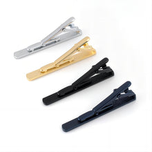 Load image into Gallery viewer, NAWAY Tie Clips for Men, Black Gold Blue Gray Silver Tie Bar Set
