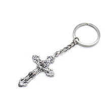Load image into Gallery viewer, NAWAY Sterling Silver Key Ring with Cross
