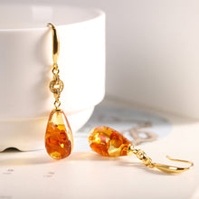 Load image into Gallery viewer, NAWAY S925 Silver With Amber Drop Amber Earrings For Women

