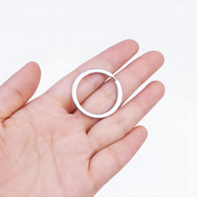 Load image into Gallery viewer, NAWAY Split Key Rings Circle Assorted, 10 Pcs 0.49&#39;&#39;  Stainless Steel Key Rings
