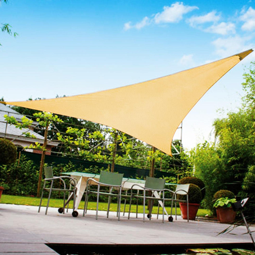 Artpuch Sun Shade Sail Canopy 10'x10'x10' Sand Cover for Patio Outdoor, 185GSM Triangle Backyard Shade Sail for Garden Playground