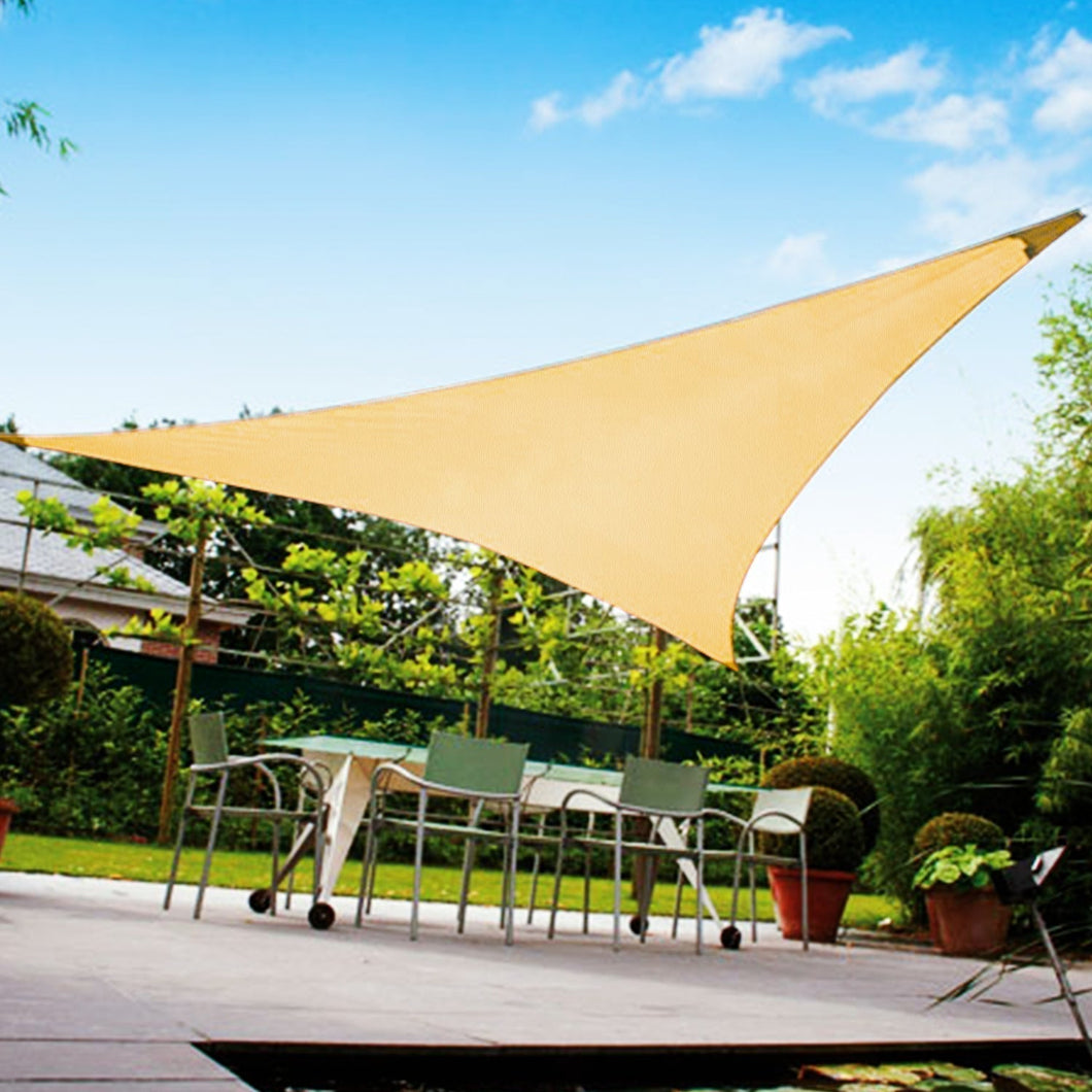 10' x 10'x 14' Triangle Sun Shade Sail UV Block Canopy Cover for Patio Backyard Lawn Garden Outdoor Activities