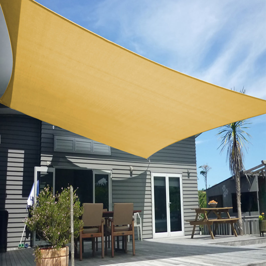 Artpuch  Sun Shade Sail Rectangle 12' x 16' UV Block Canopy Sand Cover for Patio Backyard Lawn Garden Outdoor Activities