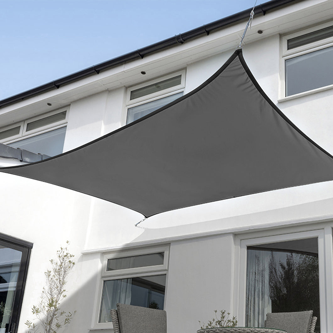 Artpuch  Sun Shade Sail Rectangle 16' x 20' UV Block Canopy Grey Cover for Patio Backyard Lawn Garden Outdoor Activities