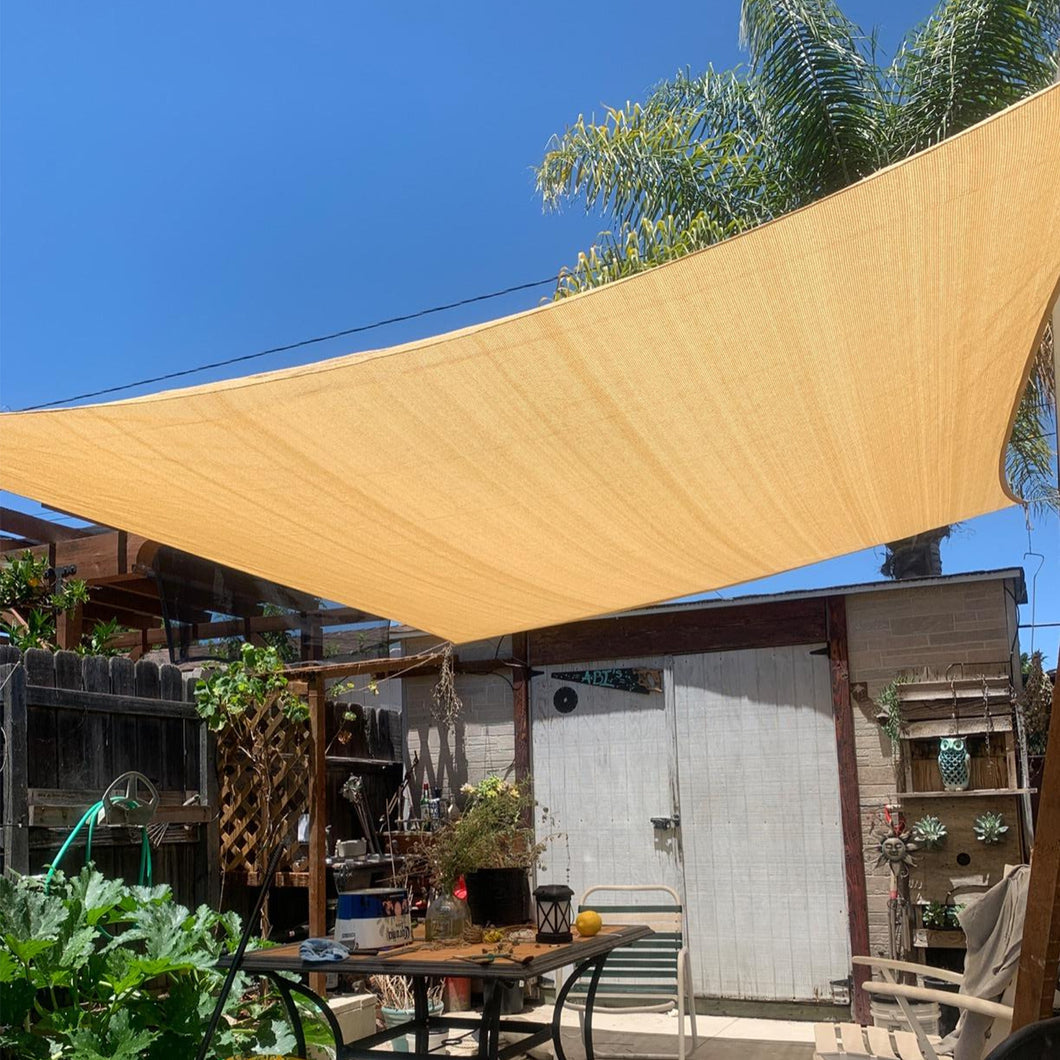 Artpuch  Sun Shade Sail Rectangle 13' x 20' UV Block Canopy Sand Cover for Patio Backyard Lawn Garden Outdoor Activities