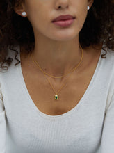 Load image into Gallery viewer, NAWAY 18K Gold Plated Layering Necklaces, Emerald Pendant Necklaces, Layered Choker Necklace for Womens
