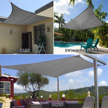 Load image into Gallery viewer, Artpuch 16&#39;x16&#39; Coffee Sun Shade Sails Canopy, 185GSM Shade Sail UV Block for Patio Garden Outdoor Facility and Activities
