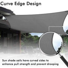 Load image into Gallery viewer, Artpuch  Sun Shade Sail Rectangle 12&#39; x 16&#39; UV Block Canopy Dark Grey Cover for Patio Backyard Lawn Garden Outdoor Activities
