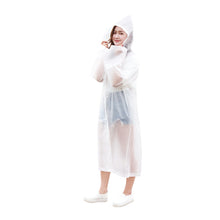 Load image into Gallery viewer, SIXDAYSOX Rain Ponchos,with Drawstring Hood Emergency Disposable Rain Ponchos Family Pack for Adults,Clear
