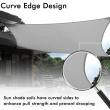 Load image into Gallery viewer, Artpuch  Sun Shade Sail Rectangle 10&#39; x 13&#39; UV Block Canopy Grey Cover for Patio Backyard Lawn Garden Outdoor Activities

