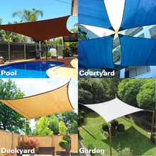 Load image into Gallery viewer, 10&#39; x 10&#39; Square Sun Shade Sail Rectangle UV Block Canopy Cover for Patio Backyard Lawn Garden Outdoor Activities

