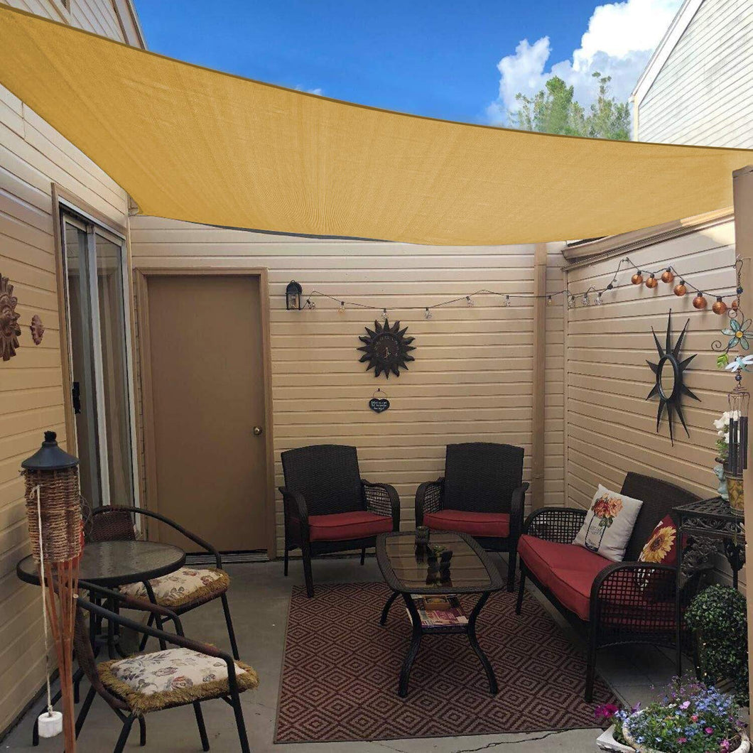 16' x 16' Square Sun Shade Sail Rectangle UV Block Canopy Cover for Patio Backyard Lawn Garden Outdoor Activities