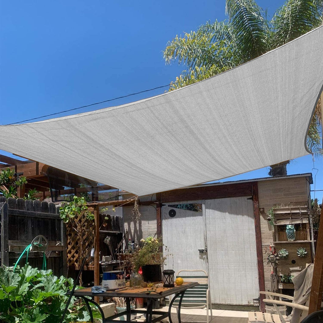 Artpuch Sun Shade Sail Canopy 8'x12' Sand Cover for Patio Outdoor, 185GSM Rectangle Backyard Shade Sail for Garden Playground
